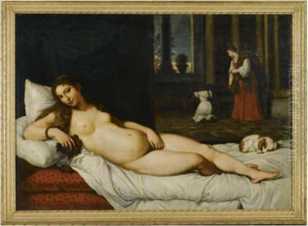 The 'venus Of Urbino' Oil Painting by Tiziano Vecellio (Titian)