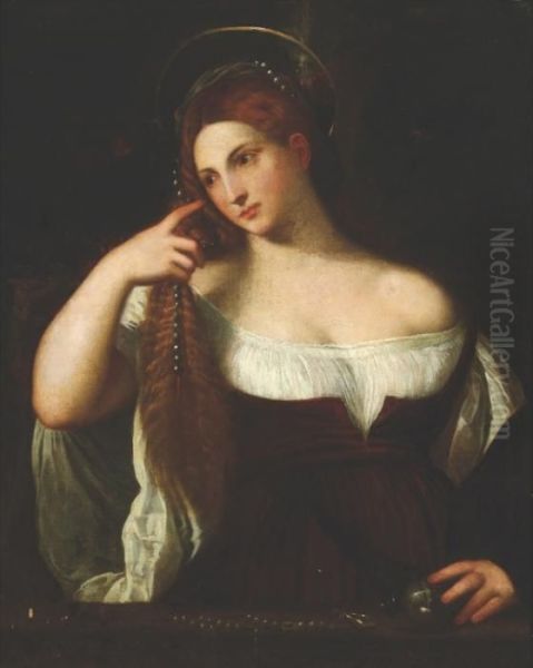 Mary Magdalene Oil Painting by Tiziano Vecellio (Titian)