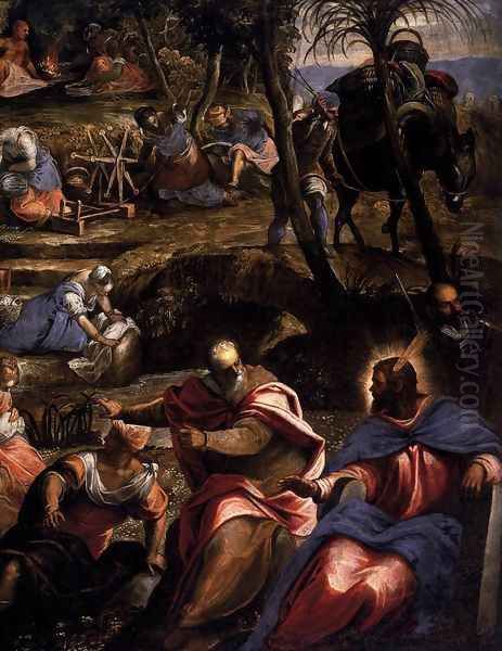 The Jews in the Desert (detail 2) Oil Painting by Jacopo Tintoretto (Robusti)