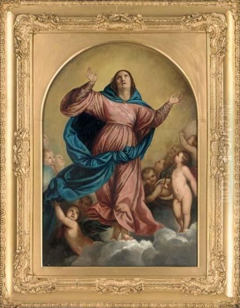 The Assumption Oil Painting by Tiziano Vecellio (Titian)