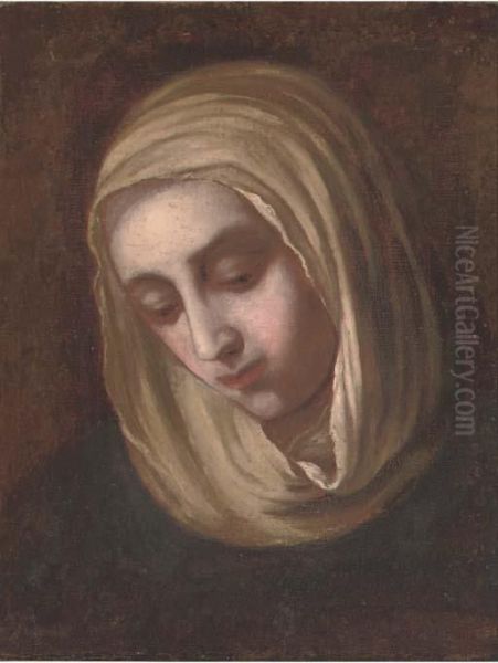 The Madonna Oil Painting by Tiziano Vecellio (Titian)