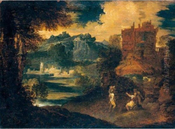 Paesaggio Con Figure Oil Painting by Tiziano Vecellio (Titian)