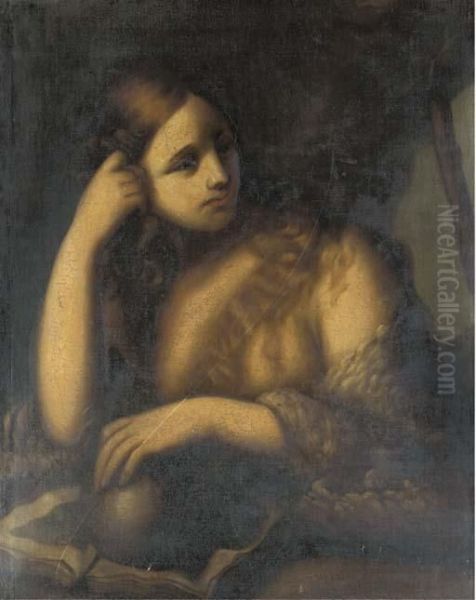 The Penitent Magdalen Oil Painting by Tiziano Vecellio (Titian)