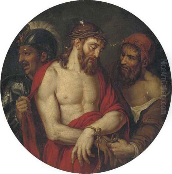 Christ Crowned With Thorns Oil Painting by Tiziano Vecellio (Titian)