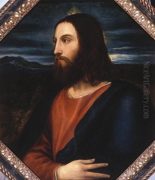 The Head Of Christ Oil Painting by Tiziano Vecellio (Titian)