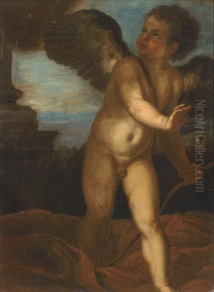 Cupid Oil Painting by Tiziano Vecellio (Titian)