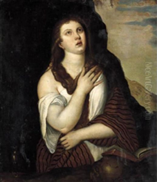 Penitente Oil Painting by Tiziano Vecellio (Titian)