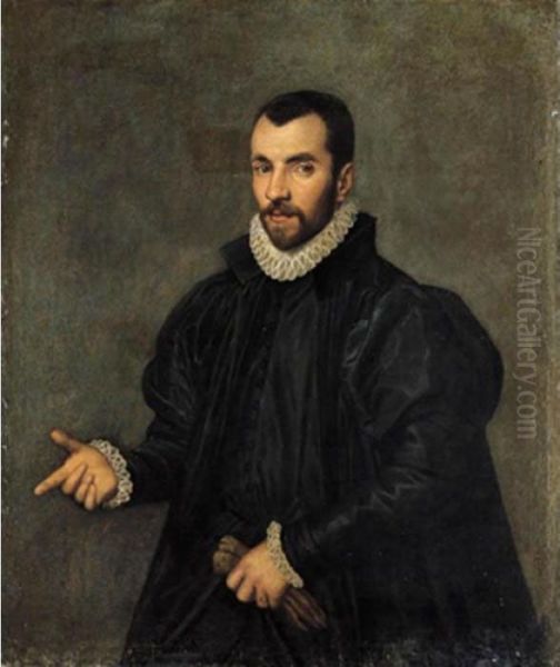 Ritratto Di Gentiluomo Oil Painting by Tiziano Vecellio (Titian)