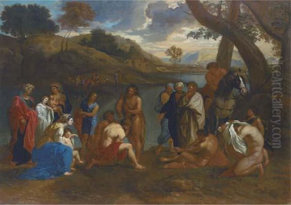 The Baptism Of Christ Oil Painting by Tiziano Vecellio (Titian)