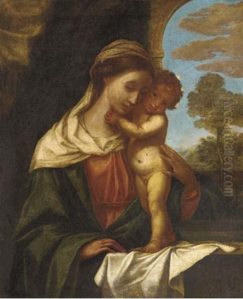 The Madonna And Child Oil Painting by Tiziano Vecellio (Titian)