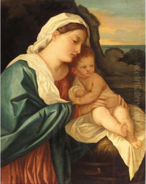 The Madonna And Child Oil Painting by Tiziano Vecellio (Titian)