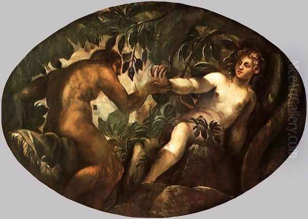 The Fall of Man 2 Oil Painting by Jacopo Tintoretto (Robusti)