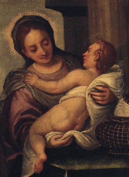 The Madonna And Child Oil Painting by Tiziano Vecellio (Titian)