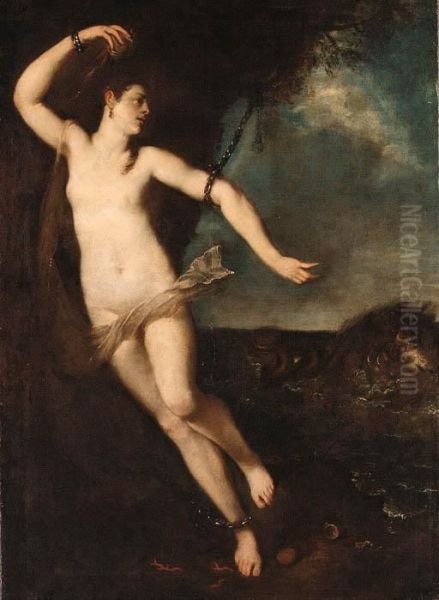 Andromeda Oil Painting by Tiziano Vecellio (Titian)