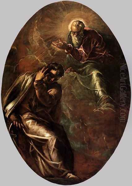 The Eternal Father Appears to Moses Oil Painting by Jacopo Tintoretto (Robusti)