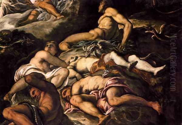 The Brazen Serpent (detail) Oil Painting by Jacopo Tintoretto (Robusti)