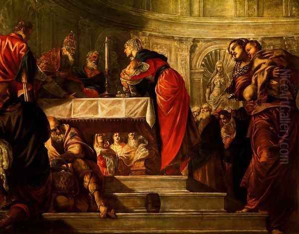 The Presentation of Christ in the Temple Oil Painting by Jacopo Tintoretto (Robusti)