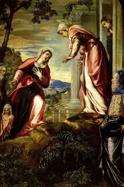 The Visitation 1 Oil Painting by Jacopo Tintoretto (Robusti)