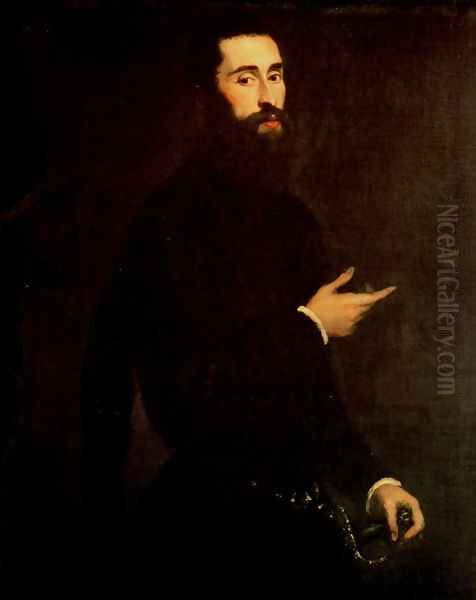 Portrait of a Genoese Nobleman Oil Painting by Jacopo Tintoretto (Robusti)