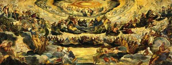 Paradises Oil Painting by Jacopo Tintoretto (Robusti)