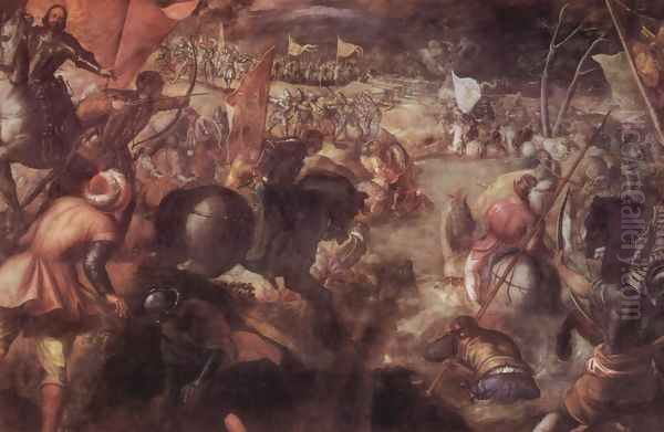 The Battle of Taro Oil Painting by Jacopo Tintoretto (Robusti)