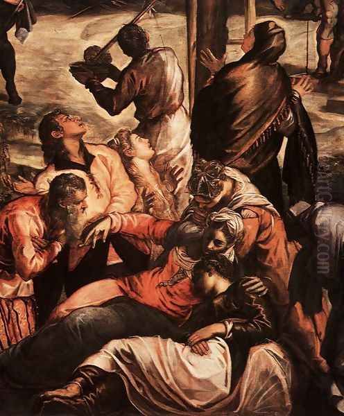 Crucifixion (detail 3) Oil Painting by Jacopo Tintoretto (Robusti)