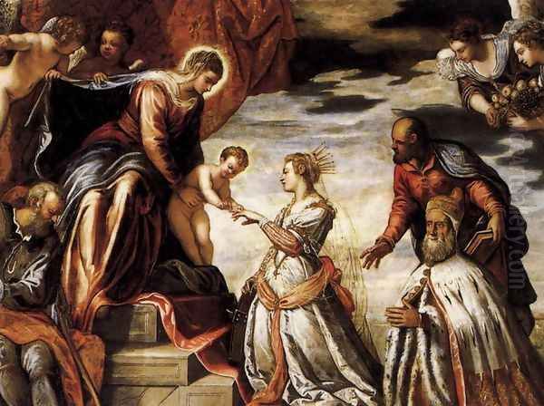 Mystic Marriage of St Catherine Oil Painting by Jacopo Tintoretto (Robusti)