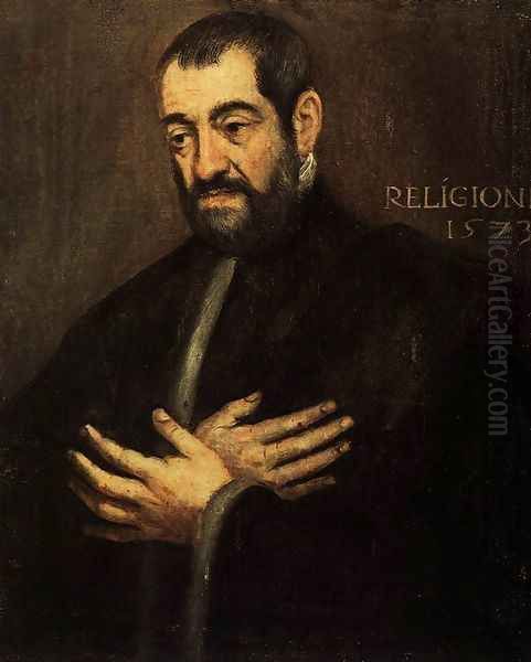 Portrait of a Man 2 2 Oil Painting by Jacopo Tintoretto (Robusti)