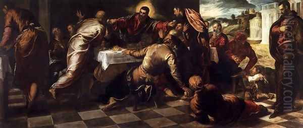 Last Supper 4 Oil Painting by Jacopo Tintoretto (Robusti)