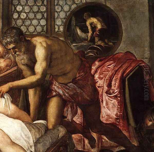 Venus, Mars, and Vulcan (detail) Oil Painting by Jacopo Tintoretto (Robusti)