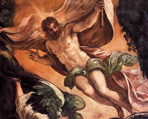 The Resurrection of Christ (detail) Oil Painting by Jacopo Tintoretto (Robusti)