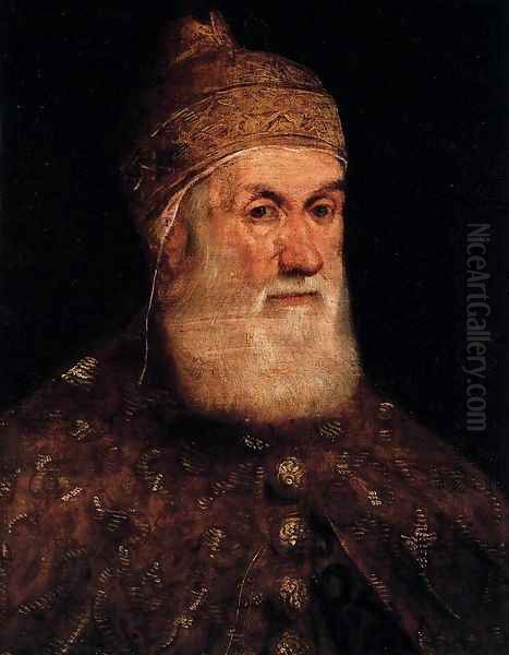 Portrait of Doge Girolamo Priuli 2 Oil Painting by Jacopo Tintoretto (Robusti)