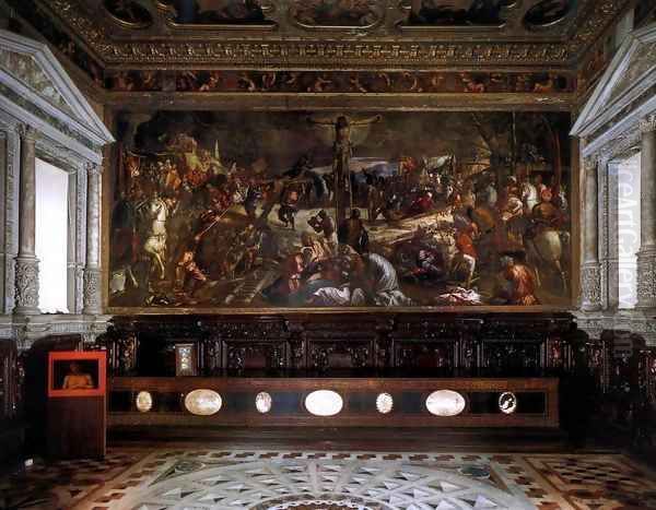 The Sala dell'Albergo Oil Painting by Jacopo Tintoretto (Robusti)