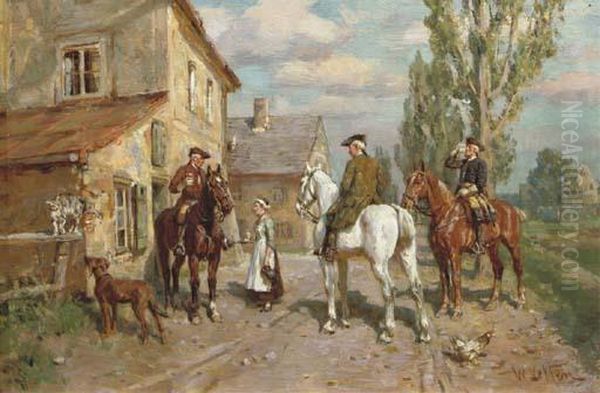 On The Outskirts Of A Town Oil Painting by Wilhelm Velten