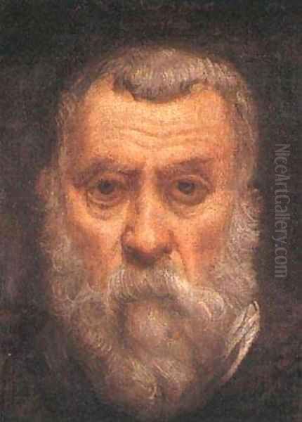 Self Portrait Detail 1588 Oil Painting by Jacopo Tintoretto (Robusti)