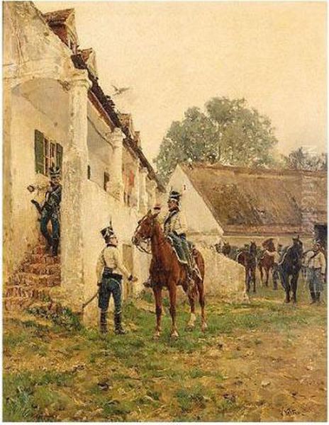 The Hussar's Camp by Wilhelm Velten