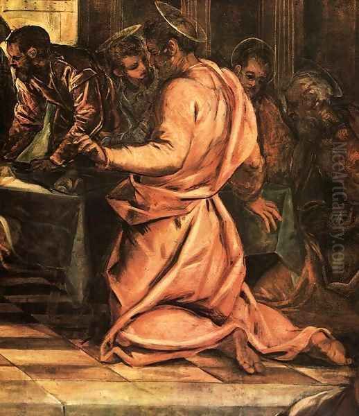 The Last Supper (detail) 3 Oil Painting by Jacopo Tintoretto (Robusti)