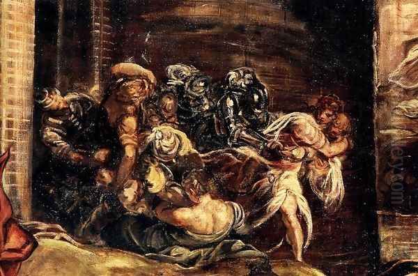 The Massacre of the Innocents (detail) Oil Painting by Jacopo Tintoretto (Robusti)