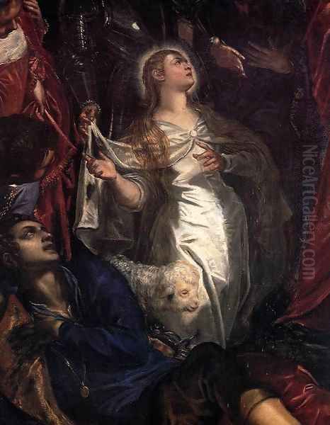 The Miracle of St Agnes (detail) Oil Painting by Jacopo Tintoretto (Robusti)