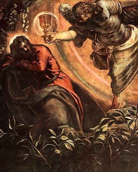 The Prayer in the Garden (detail) 3 Oil Painting by Jacopo Tintoretto (Robusti)