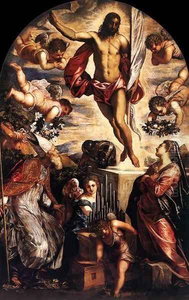 The Resurrection of Christ 4 Oil Painting by Jacopo Tintoretto (Robusti)