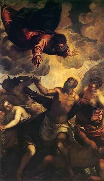 The Temptation of St Anthony 2 Oil Painting by Jacopo Tintoretto (Robusti)