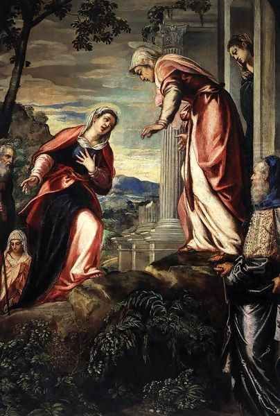 The Visitation (detail) Oil Painting by Jacopo Tintoretto (Robusti)