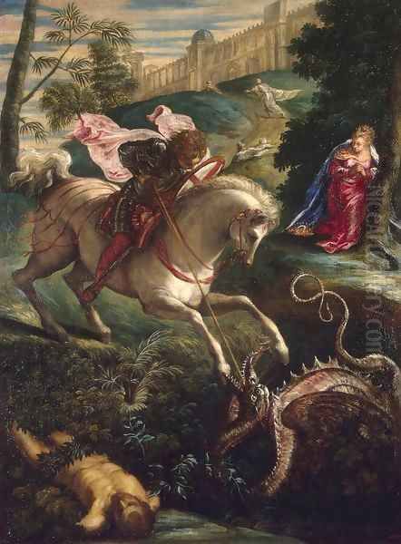 St George Oil Painting by Jacopo Tintoretto (Robusti)