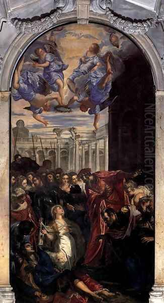 The Miracle of St Agnes 2 Oil Painting by Jacopo Tintoretto (Robusti)