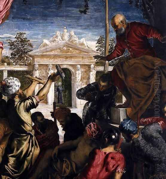 The Miracle of St Mark Freeing the Slave (detail) 3 Oil Painting by Jacopo Tintoretto (Robusti)