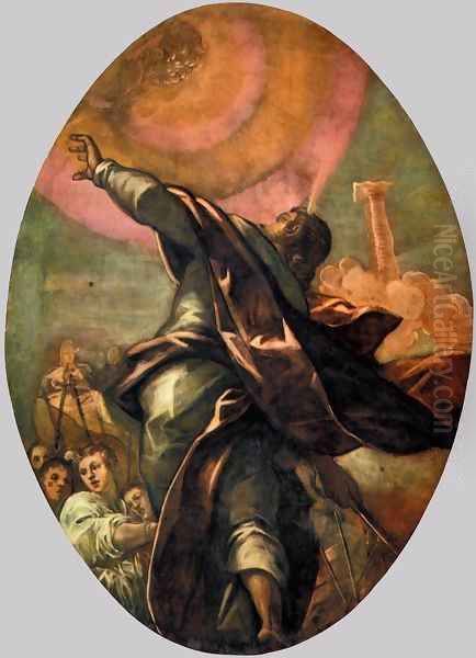 The Pillar of Fire 2 Oil Painting by Jacopo Tintoretto (Robusti)