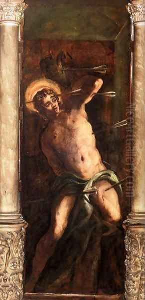 St Sebastian 2 Oil Painting by Jacopo Tintoretto (Robusti)