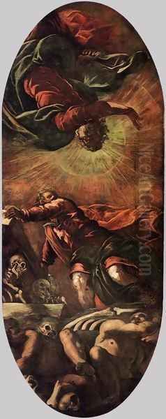 The Vision of Ezekiel 2 Oil Painting by Jacopo Tintoretto (Robusti)