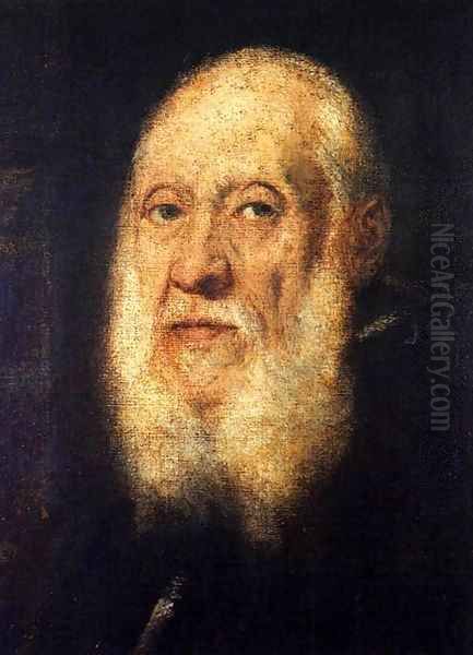 Portrait of Jacopo Sansovino 3 Oil Painting by Jacopo Tintoretto (Robusti)